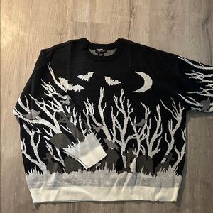 Black and Gray Halloween Sweater